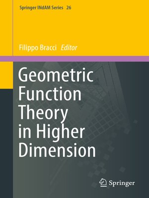cover image of Geometric Function Theory in Higher Dimension